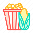 popcorn, corn, yellow, food, snack, cinema
