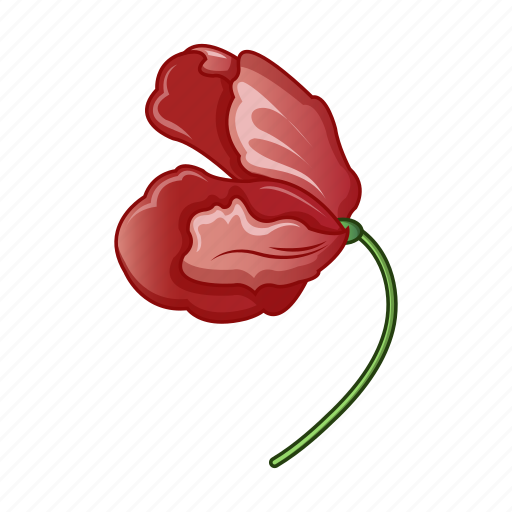 Bloom, blossom, cartoon, flower, poppy, red, wild icon - Download on Iconfinder