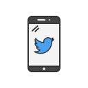 mobile, phone, twitter, twitter logo