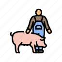 pig, farmer, animal, pork, farm, piglet