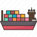 merchant, logistics, cargo, container, ship