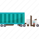 trailer, truck, transport, cargo, delivery