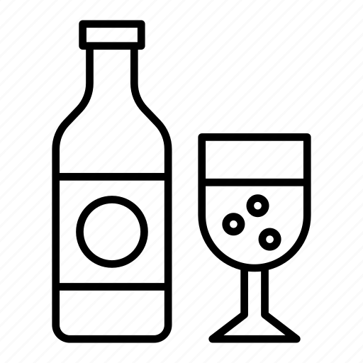 Champagne, drink, glass, beverage, bottle, alcohol icon - Download on Iconfinder