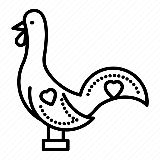 Hen, bird, chicken, barcelos rooster, portuguese rooster, roast icon - Download on Iconfinder