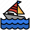 ship, sail, yatch, boat, sailboat