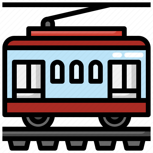 Streetcar, transportation, tramway, rail, train icon - Download on Iconfinder