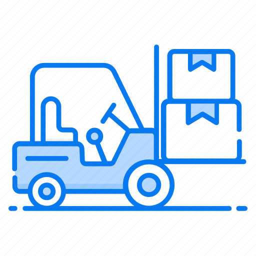 Forklift truck, delivery lifter, fork lift, lifter, logistics, transport icon - Download on Iconfinder