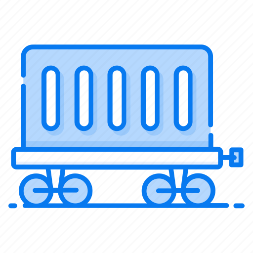 Cargo train, goods train, transport, railway track, local transport icon - Download on Iconfinder