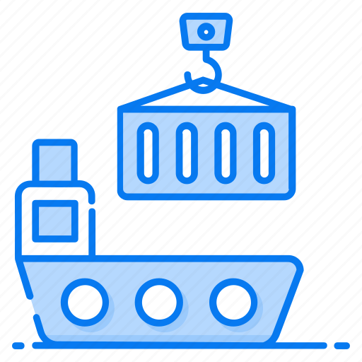 Maritime, sea freight, delivery ship, cruise ship, water cargo, logistics, freight container icon - Download on Iconfinder