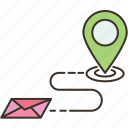 destination, address, map, route, delivery