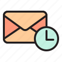 schedule, time, mail, letter, notification