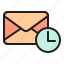 schedule, time, mail, letter, notification 