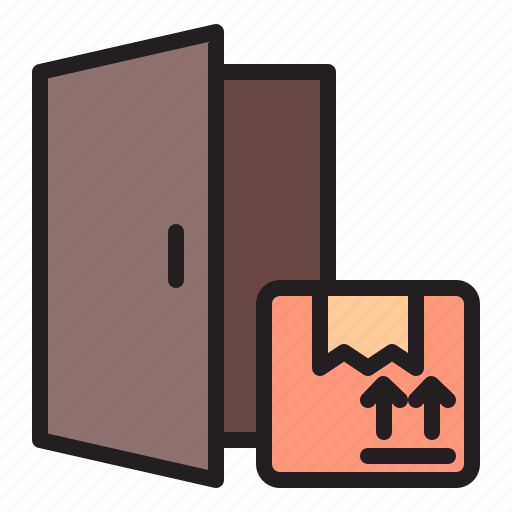 Home, delivery, door, parcel, postal, service icon - Download on Iconfinder
