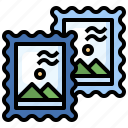 stamp, postage, rectangular, vertical