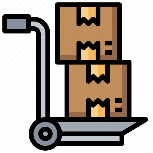 Trolley, package, box, cart, shipping, delivery icon - Download on Iconfinder