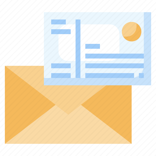 Postcard, stamp, envelope, letter, communications icon - Download on Iconfinder