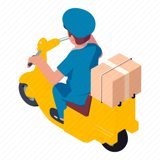 Mailman, scooter, parcel icon - Download on Iconfinder