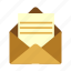 open, brown, envelope, illustration, mail, message, folder 