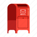 red, post, box, illustration