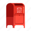 red, post, box, illustration 
