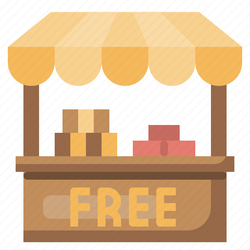 Food, donation, stall, free, stand icon - Download on Iconfinder