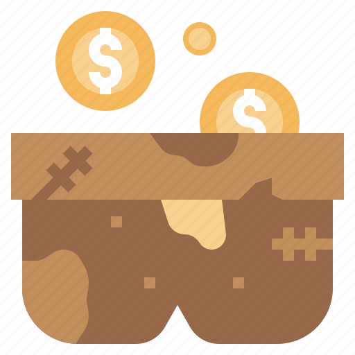 Hat, beggar, poverty, money, coins icon - Download on Iconfinder