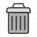 trash, garbage, bin, recycle, delete