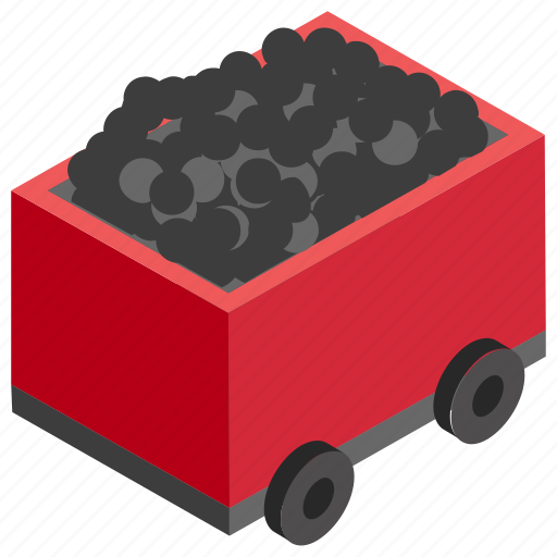Coal carriage, coal energy, coal lorry, coal trolley, mine cart icon - Download on Iconfinder
