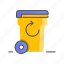 bin, recycling, delete, garbage, recycle, trash 