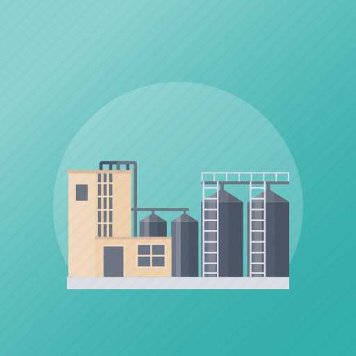 Commercial building, factory, industry, manufacturer, mill, power plant icon - Download on Iconfinder