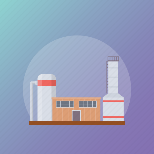 Commercial building, factory, industry, manufacture, mill, power plant icon - Download on Iconfinder