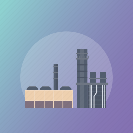 Commercial building, factory, industrial building, mill, power plant icon - Download on Iconfinder