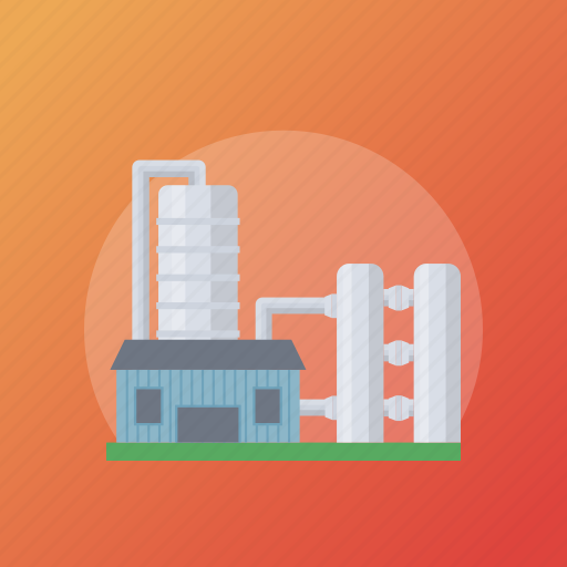 Factory, mill, oil plant, oil refinery, petrochemical plant icon - Download on Iconfinder