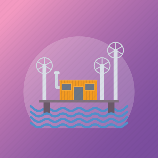 Hydro energy, hydroelectric power, power generation, water production, water turbine icon - Download on Iconfinder