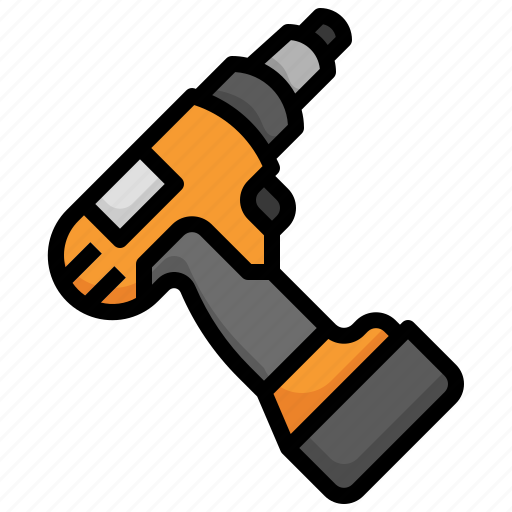 Drill, drilling, machine, hand, construction icon - Download on Iconfinder