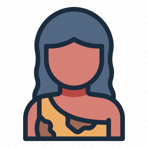 Cavewoman, people, user, avatar, costume, woman, primitive icon - Download on Iconfinder