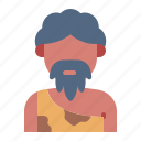 caveman, people, user, avatar, costume, man, primitive, prehistoric, stone age