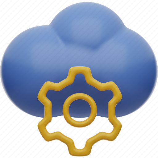 Cloud, data, storage, setting, database, server 3D illustration - Download on Iconfinder