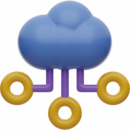 Cloud, data, share, server, database, storage 3D illustration - Download on Iconfinder