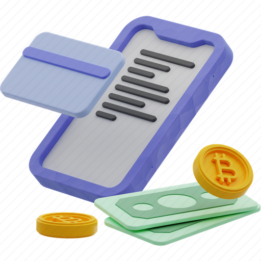 Finance, phone, payment, money 3D illustration - Download on Iconfinder