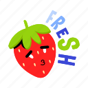 fresh strawberry, strawberry fruit, strawberry face, fresh fruit, fragaria