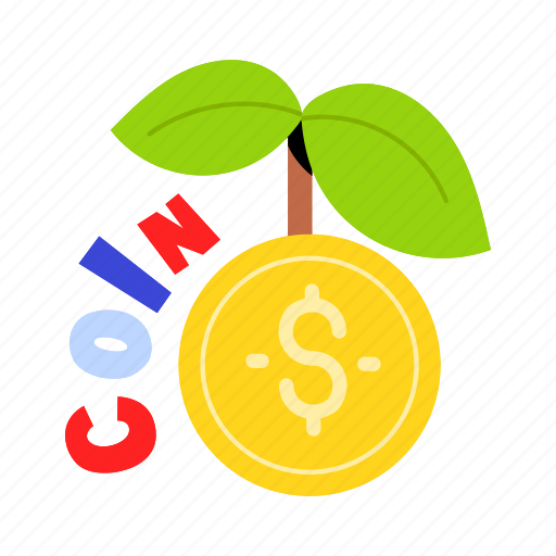 Coin plant, money plant, cash plant, investment growth, dollar coin icon - Download on Iconfinder