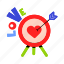 love target, love goal, target board, archery game, love word 