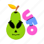 ufo alien, alien face, pear emoji, emoji face, pear fruit 