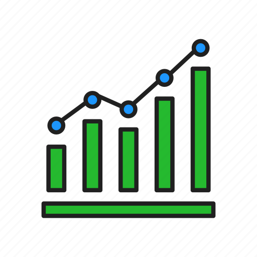Bar graph, chart, line graph, statistics icon - Download on Iconfinder