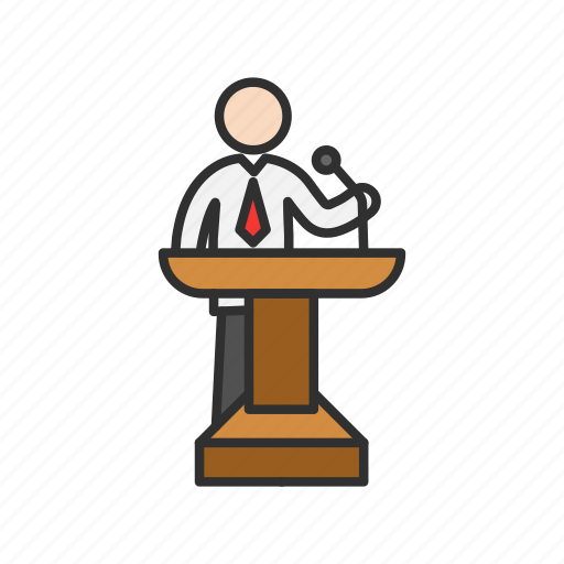 Conference, male speaker, speech, presentation icon - Download on Iconfinder