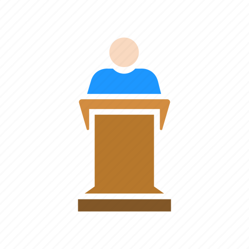 Conference, male speaker, meeting, presentation icon - Download on Iconfinder