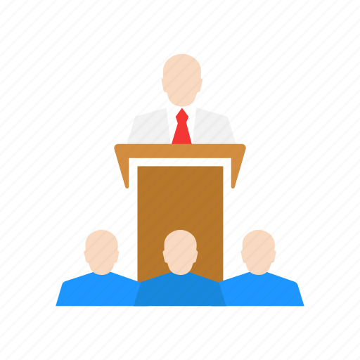 Conference, male speaker, presentation, speech icon - Download on Iconfinder