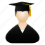 graduate, male, avatar, human, man, person, profile 
