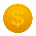 coin, dollar, us, cash, currency, money, payment